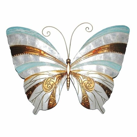 MADE4MANSIONS Eangee Home Design esh176 Wall Butterfly with Blue Pearl &amp; Copper MA3458641